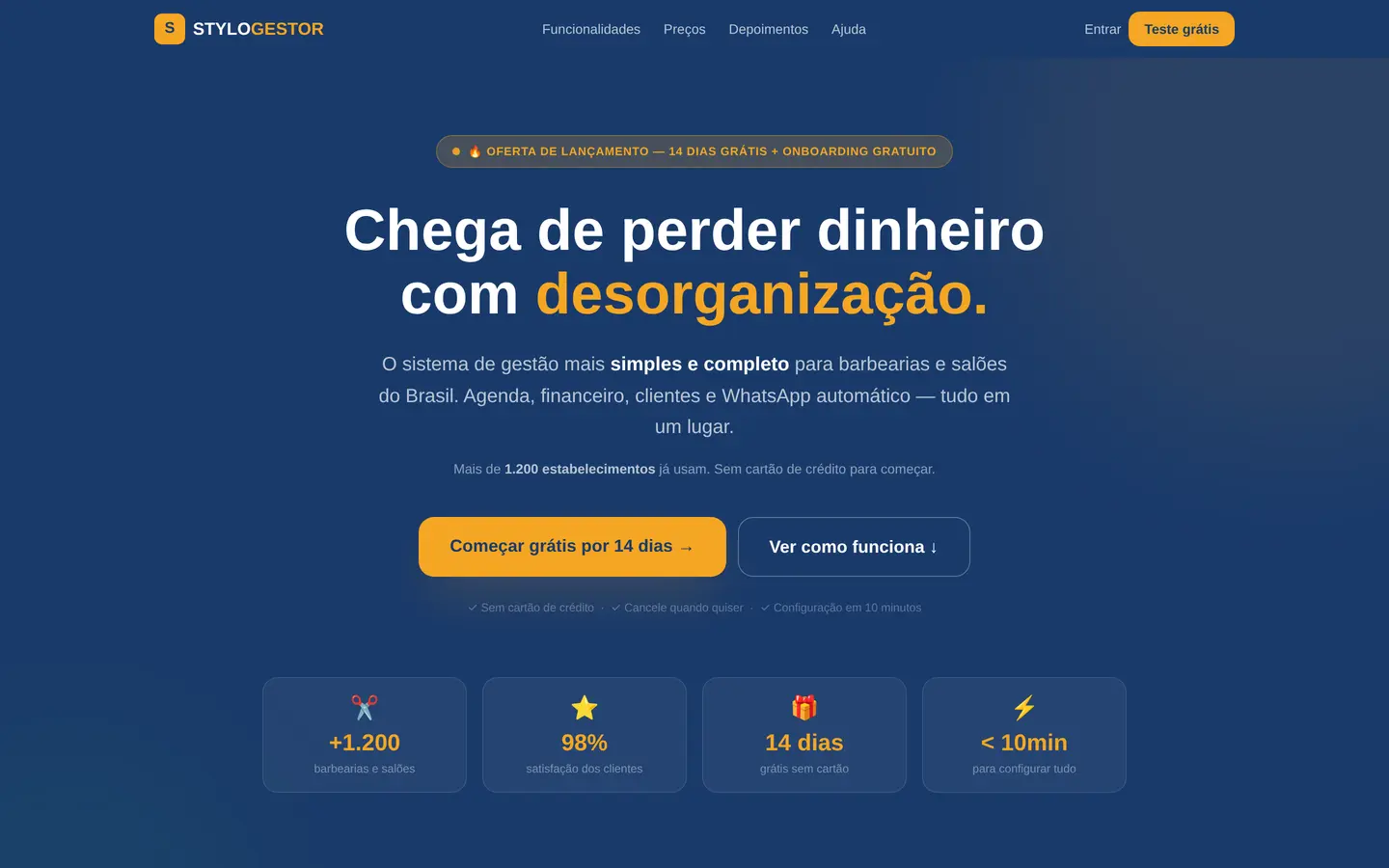 Stylogestor — gestão para barbearias e salões